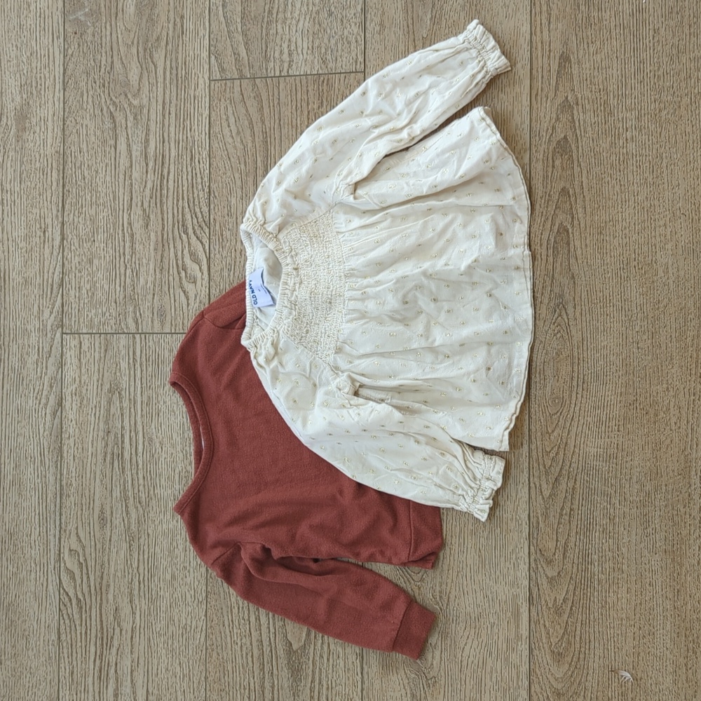GAP + Old Navy, Long Sleeve Toddler Shirt Bundle, 3T